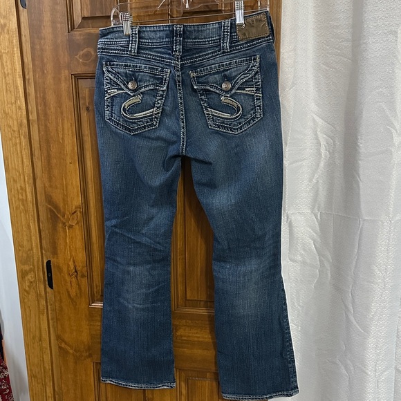 Silver Suki Surplus Jeans Dark Blue Flare - Picture 5 of 7